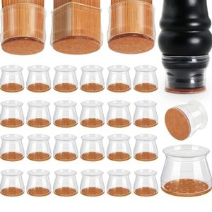 16 piece Chair Leg Floor Protectors, Furniture Felt Pads Silicone